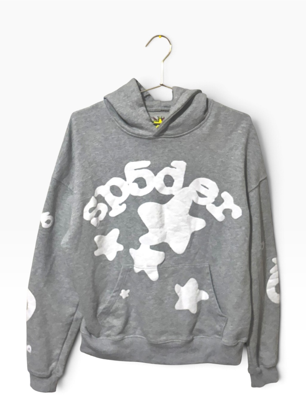 Sp5der Heather Grey Hoodie - Size S